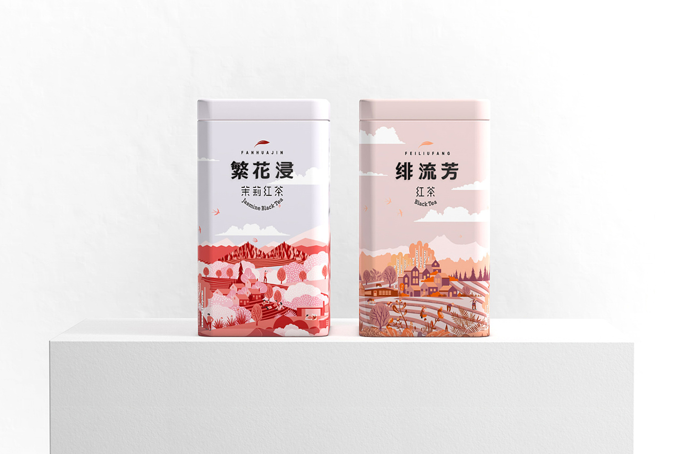 來(lái)自西北深山的玉葉茶葉包裝設(shè)計(jì)-創(chuàng)意插畫茶葉包裝設(shè)計(jì)